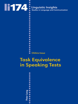 cover image of Task Equivalence in Speaking Tests